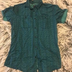 Teal Button Up Tee